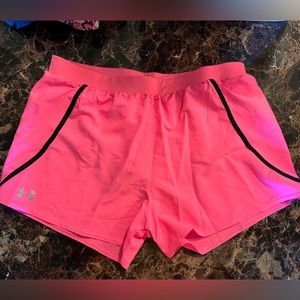 Pink under armour shorts